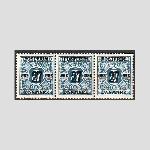 FRIMRKER DANMARK | 1918 - AFA 86 - 27 re/5 re bl provisorier i 3-stribe - Postfrisk