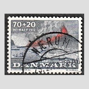 FRIMRKER DANMARK | 1973 - AFA 549 - Heimay vulkanudbrud - 70 + 20 re bl/gr/rd - Lux Stemplet