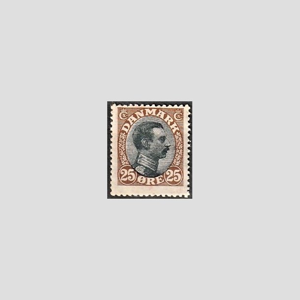 FRIMRKER DANMARK | 1918-20 - AFA 101 - Chr. X 25 re brun/sort - Ubrugt