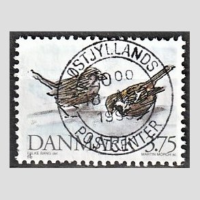 FRIM�RKER DANMARK | 1994 - AFA 1076 - Truede danske dyr - 3,75 Kr. gr�spurv - Pragt Stemplet