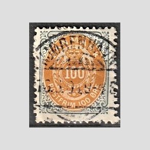 FRIM�RKER DANMARK | 1895 - AFA 31B - 100 �re gr�/gul - Lux Stemplet