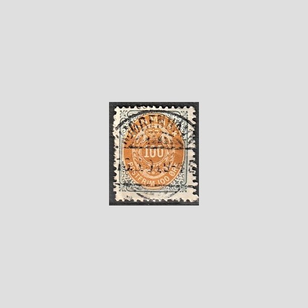 FRIMRKER DANMARK | 1895 - AFA 31B - 100 re gr/gul - Lux Stemplet