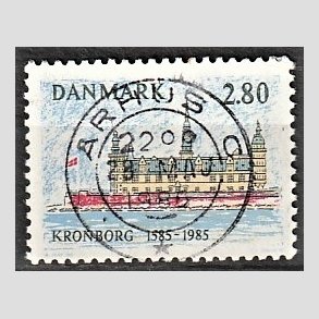 FRIM�RKER DANMARK | 1985 - AFA 840 - Kronborg Slot 400 �r - 2,80 Kr. flerfarvet - Pragt Stemplet