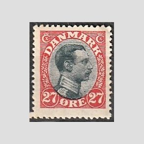 FRIMRKER DANMARK | 1918-20 - AFA 102 - Chr. X 27 re rd/sort - Postfrisk
