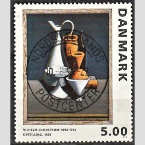 FRIMRKER DANMARK | 1993 - AFA 1057 - Maleriserie 6. - 5,00 Kr. Wilhelm Lundstrm - Pragt Stemplet