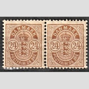 FRIMRKER DANMARK | 1901-02 - AFA 39 - 24 re brun i par - Postfrisk