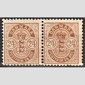 FRIMRKER DANMARK | 1901-02 - AFA 39 - 24 re brun i par - Postfrisk