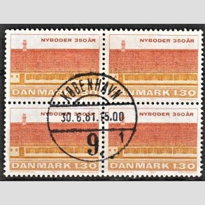 FRIMRKER DANMARK | 1981 - AFA 725 - Nyboder 350 r - 1,30 Kr. flerfarvet i 4-blok - Pragt Stemplet