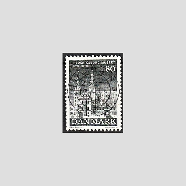 FRIMRKER DANMARK | 1978 - AFA 657 - Frederiksborgmuseet 100 r - 1,80 Kr. sortgr - Pragt Stemplet