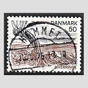FRIM�RKER DANMARK | 1974 - AFA 566 - Landsdelsserie Fyn - 50 �re flerfarvet - Pragt Stemplet