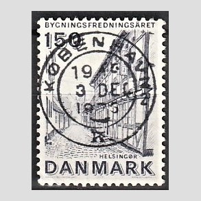 FRIM�RKER DANMARK | 1975 - AFA 593 - Bygningsfredning - 150 �re bl�gr� - Pragt Stemplet K�benhavn