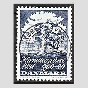 FRIMRKER DANMARK | 1981 - AFA 736 - Internationalt handicapr - 2,00 Kr. + 20 re bl - Pragt Stemplet