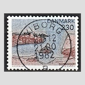 FRIM�RKER DANMARK | 1981 - AFA 734 - Sj�lland og �re - 230 �re flerfarvet - Pragt Stemplet