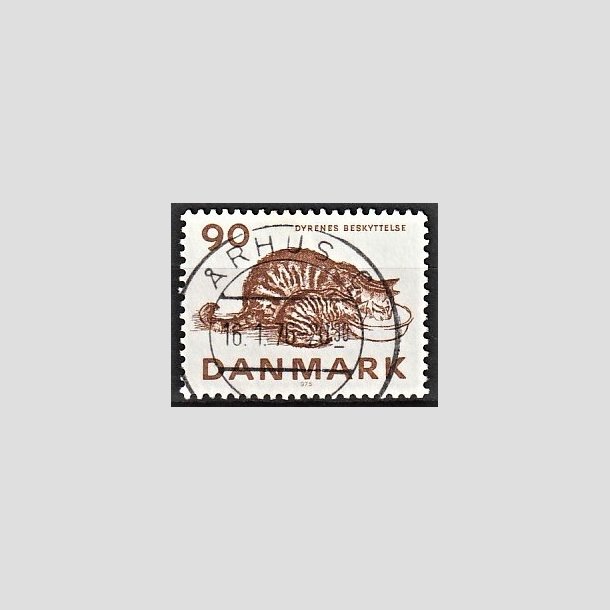 FRIMRKER DANMARK | 1975 - AFA 605 - Dyrenes Beskyttelse 100 r. - Pragt Stemplet