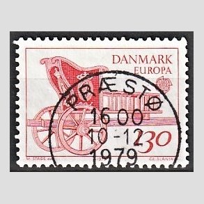 FRIM�RKER DANMARK | 1979 - AFA 682 - Europam�rker - 1,30 Kr. r�d - Pragt Stemplet Pr�st�