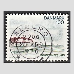 FRIM�RKER DANMARK | 1975 - AFA 599 - S�nderjylland - 100 �re flerfarvet - Pragt Stemplet