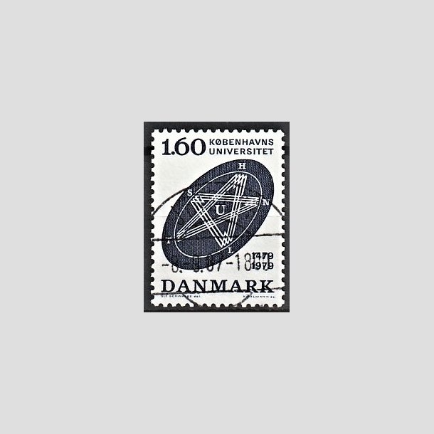 FRIMRKER DANMARK | 1979 - AFA 674 - Kbenhavns Universitet 500 r - 1,60 Kr. bl - Lux Stemplet