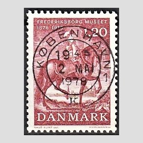 FRIM�RKER DANMARK | 1978 - AFA 656 - Frederiksborgmuseet 100 �r - 1,20 Kr. r�d - Pragt Stemplet