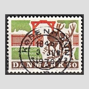 FRIM�RKER DANMARK | 1970 - AFA 497 - J�gersborg Dyrehave - 60 �re flerfarvet - Pragt Stemplet