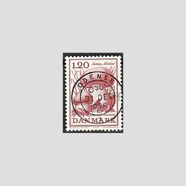 FRIMRKER DANMARK | 1978 - AFA 670 - Sjldne svampe - 1,20 Kr. rd - Pragt Stemplet