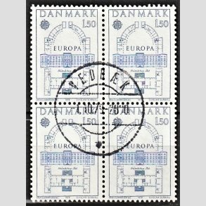 FRIMRKER DANMARK | 1978 - AFA 659 - Europamrker - 1,50 Kr. bl i 4-blok - Pragt Stemplet