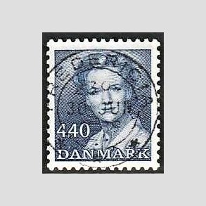FRIMRKER DANMARK | 1989 - AFA 927 - Dronning Margrethe - 4,40 Kr. bl - Pragt Stemplet