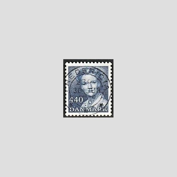 FRIMRKER DANMARK | 1989 - AFA 927 - Dronning Margrethe - 4,40 Kr. bl - Pragt Stemplet