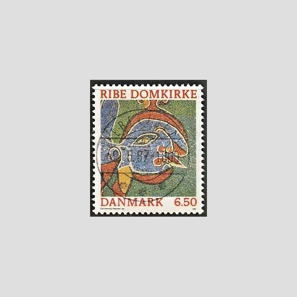 FRIMRKER DANMARK | 1987 - AFA 881 - Ribe Domkirke - 6,50 Kr. flerfarvet - Pragt Stemplet