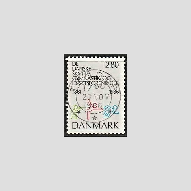 FRIMRKER DANMARK | 1986 - AFA 862 - Dansk Skytte og Gymnastik - 2,80 Kr. flerfarvet - Pragt Stemplet