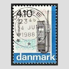 FRIM�RKER DANMARK | 1988 - AFA 912 - Europam�rker - 4,10 Kr. flerfarvet - Pragt Stemplet