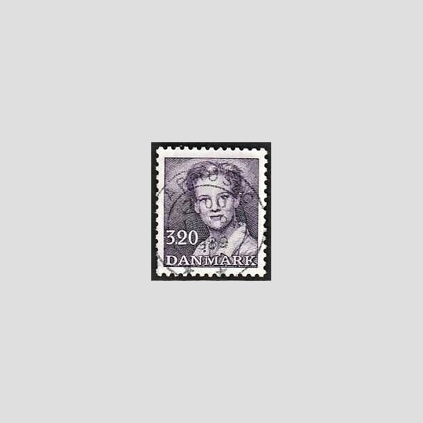 FRIMRKER DANMARK | 1988 - AFA 896 - Dronning Margrethe - 3,20 Kr. violet - Pragt Stemplet