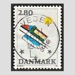 FRIM�RKER DANMARK | 1987 - AFA 891 - Kunst - 2,80 Kr. flerfarvet - Pragt Stemplet