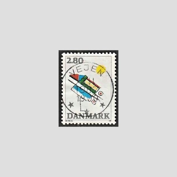 FRIMRKER DANMARK | 1987 - AFA 891 - Kunst - 2,80 Kr. flerfarvet - Pragt Stemplet