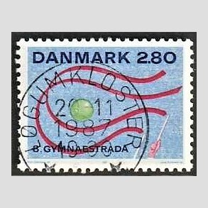 FRIM�RKER DANMARK | 1987 - AFA 885 - Gymnaestrada Herning - 2,80 Kr. flerfarvet - Pragt Stemplet