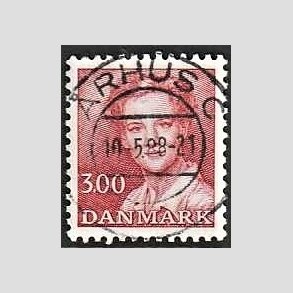 FRIMRKER DANMARK | 1988 - AFA 895 - Dronning Margrethe - 3,00 Kr. rd - Pragt Stemplet rhus C