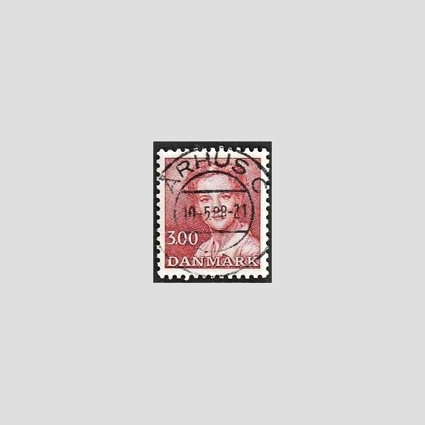 FRIMRKER DANMARK | 1988 - AFA 895 - Dronning Margrethe - 3,00 Kr. rd - Pragt Stemplet rhus C