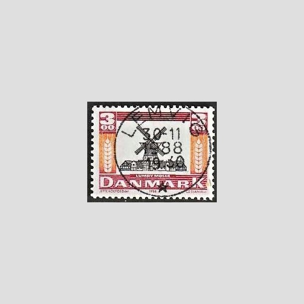 FRIMRKER DANMARK | 1988 - AFA 919 - Gamle mller - 3,00 Kr. rd/orange/sort - Pragt Stemplet