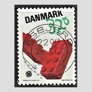 FRIM�RKER DANMARK | 1989 - AFA 938 - Leget�j/spil for b�rn - 3,20 Kr. flerfarvet - Pragt Stemplet