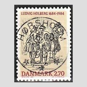 FRIM�RKER DANMARK | 1984 - AFA 814 - Ludvig Holdberg - 2,70 Kr. flerfarvet - Pragt Stemplet