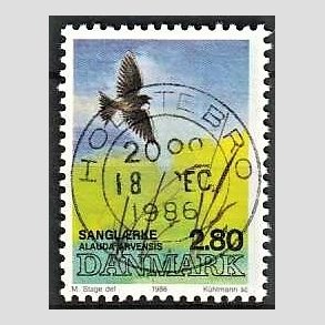 FRIM�RKER DANMARK | 1986 - AFA 868 - Danske fugle - 2,80 Kr. flerfarvet - Pragt Stemplet