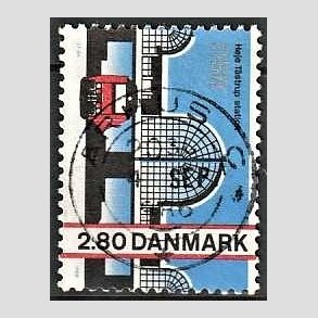 FRIM�RKER DANMARK | 1986 - AFA 861 - H�je Taastrup station - 2,80 Kr. flerfarvet - Pragt Stemplet
