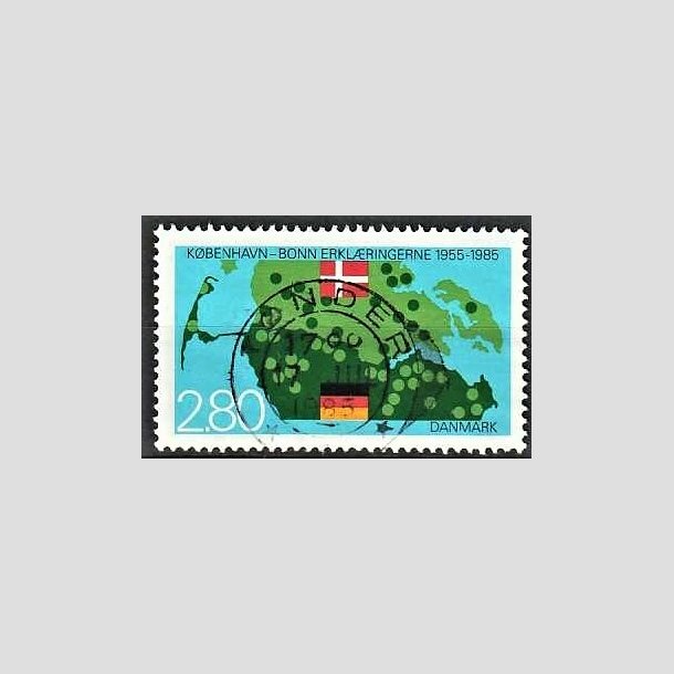 FRIMRKER DANMARK | 1985 - AFA 826 - Kbenhavn-Bonn - 2,80 Kr. flerfarvet - Pragt Stemplet