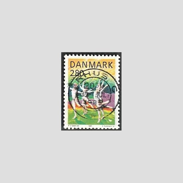 FRIMRKER DANMARK | 1985 - AFA 836 - Sport - 2,80 Kr. flerfarvet - Pragt Stemplet rhus C