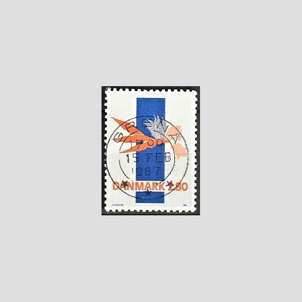 FRIMRKER DANMARK | 1987 - AFA 877 - Kunst - 2,80 Kr. flerfarvet - Pragt Stemplet