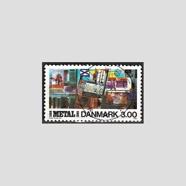 FRIMRKER DANMARK | 1988 - AFA 915 - Dansk Metal 100 r - 3,00 Kr. flerfarvet - Pragt Stemplet