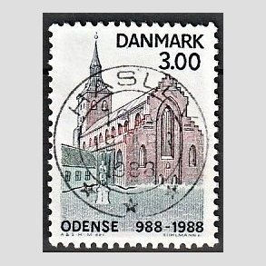 FRIM�RKER DANMARK | 1988 - AFA 906 - Odense By 1000 �r. - 3,00 Kr. flerfarvet - Pragt Stemplet