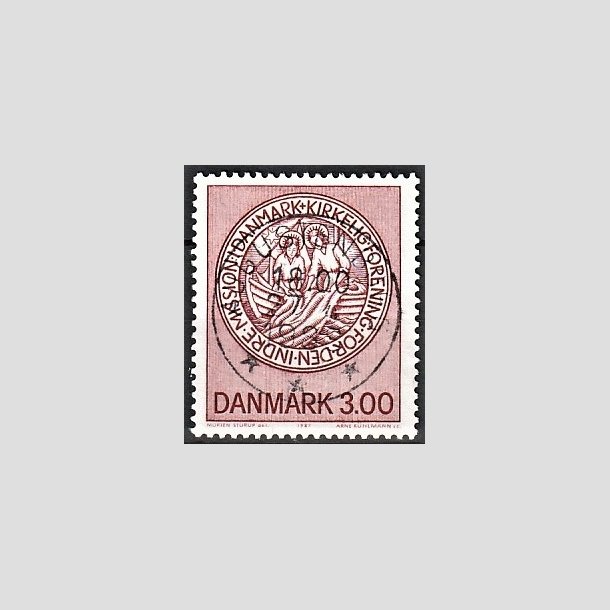 FRIMRKER DANMARK | 1987 - AFA 893 - Indre mission - 3,00 Kr. brunrd - Pragt Stemplet