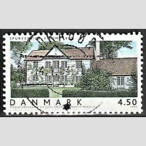 FRIM�RKER DANMARK | 2004 - AFA 1378 - Danske boliger III. - 4,50 Kr. flerfarvet - Pragt Stemplet