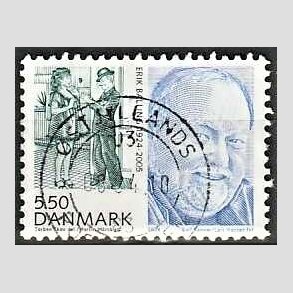 FRIM�RKER DANMARK | 2008 - AFA 1551 - Store danskere 2. - 5,50 Kr. Erik Balling - Pragt Stemplet
