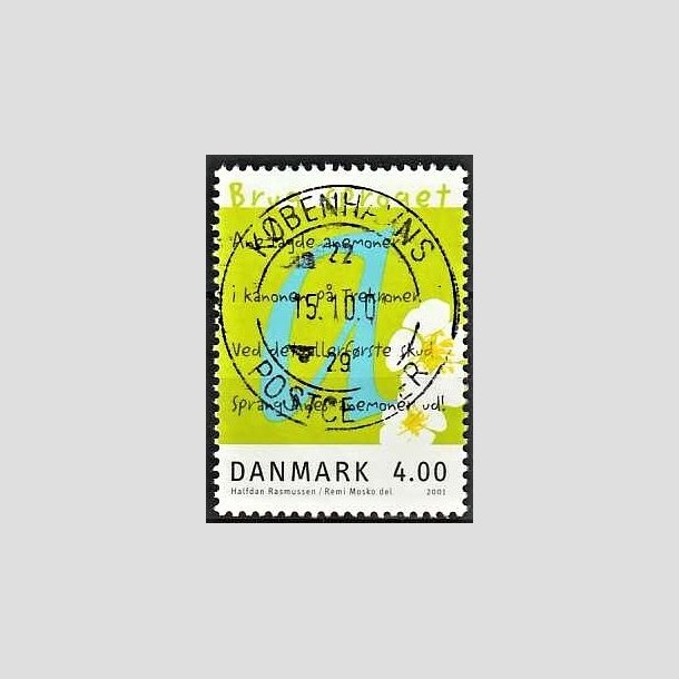 FRIMRKER DANMARK | 2001 - AFA 1281 - Brug sproget - 4,00 Kr. flerfarvet - Pragt Stemplet